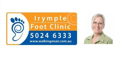 IrympleFootClinic Logo with Tracey photo March 2018 v3